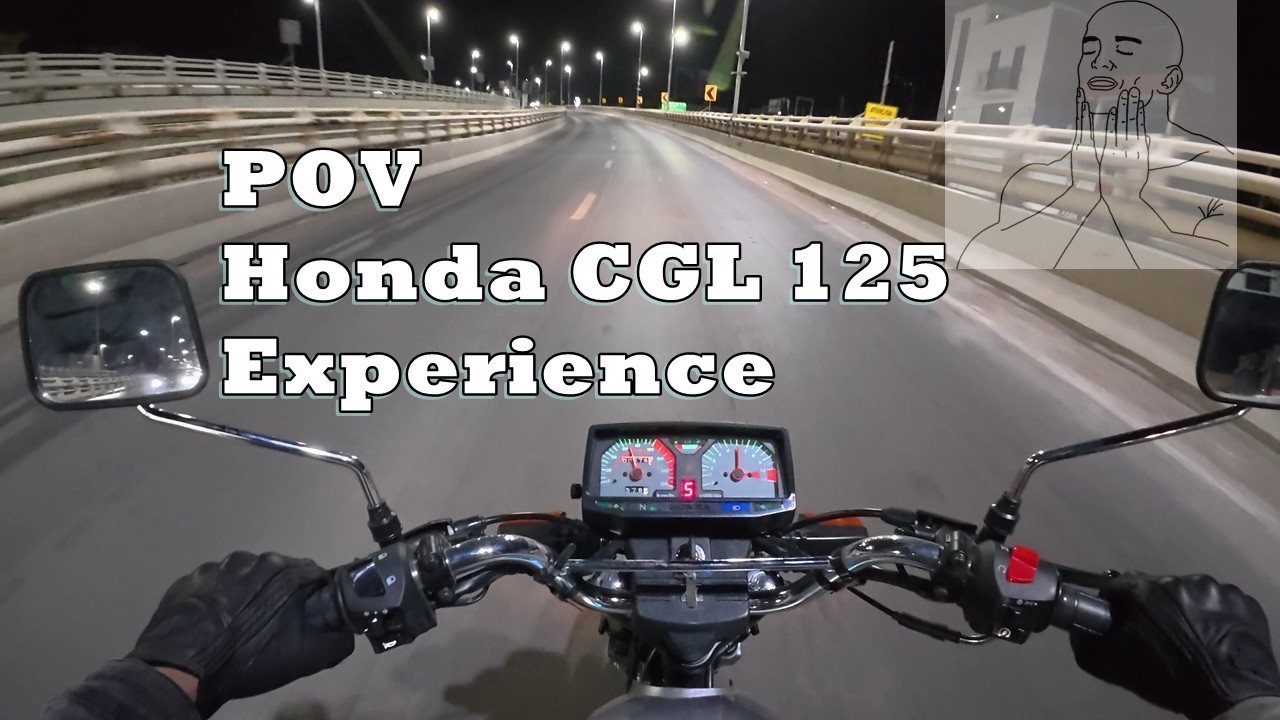POV Honda CGL 125 - Paseo nocturno en la ciudad.