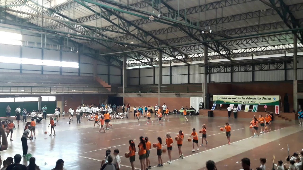 Esquema de educación física con pelotas de basquet