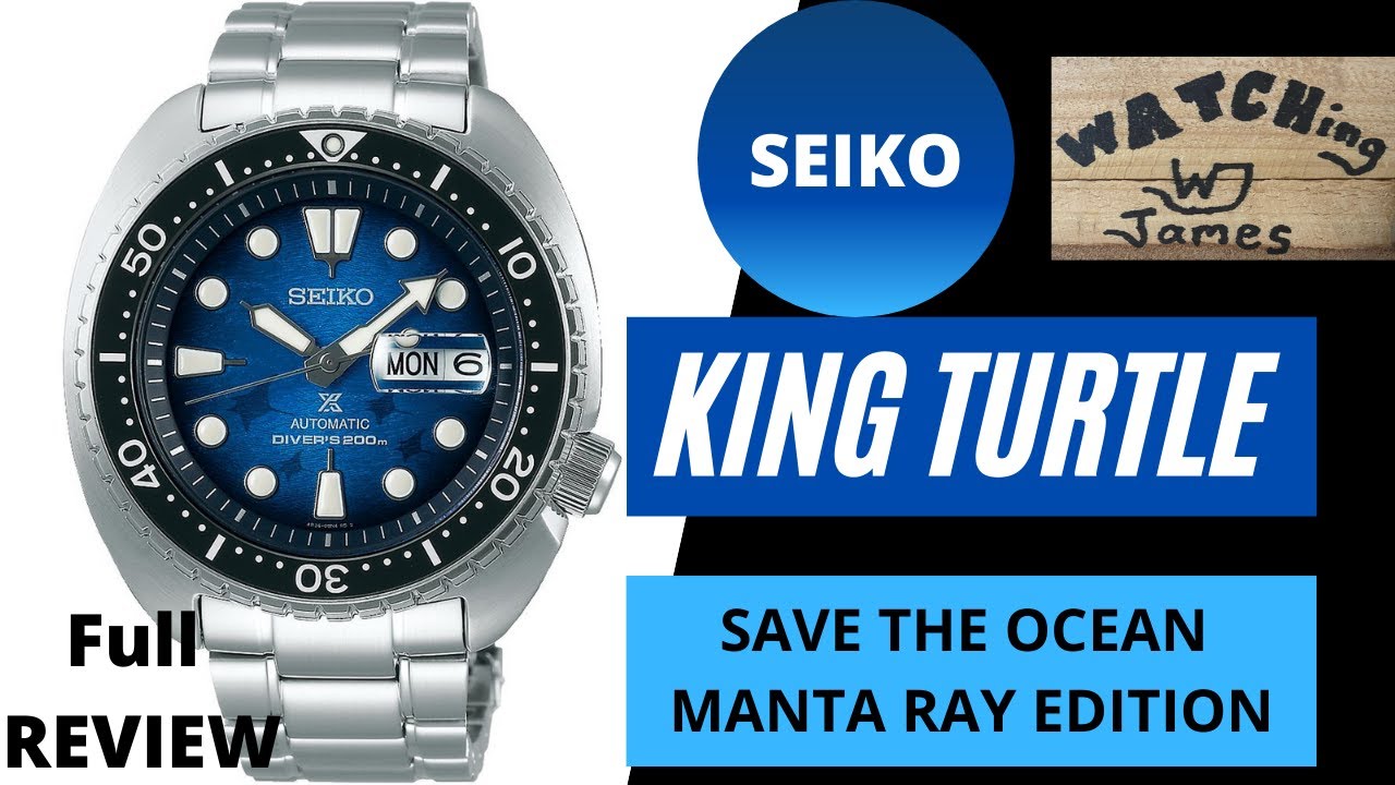 Seiko King Turtle Save The Ocean Manta Ray Edition SRPE39K Full Review