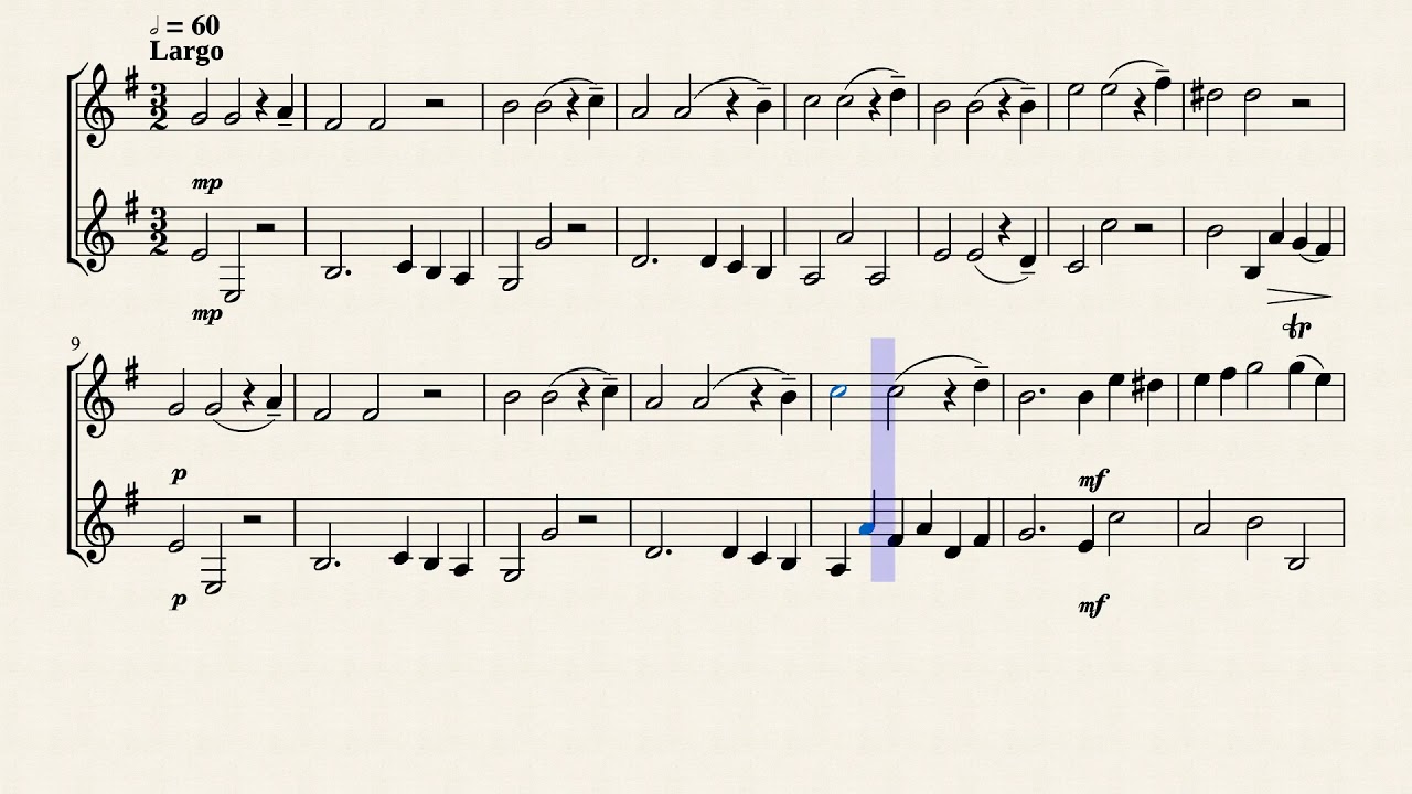 Handel - Sarabande | Bass Clarinet Duet