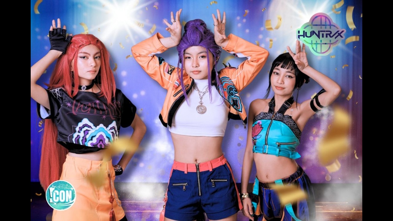 HUNTR/X dancing GOLDEN in public at the Water Gardens ZOEY, RUMI & MIRA