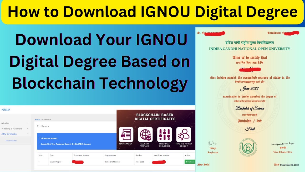 How to Download IGNOU Digital Degree | IGNOU Digital Degree & Certificate  Download