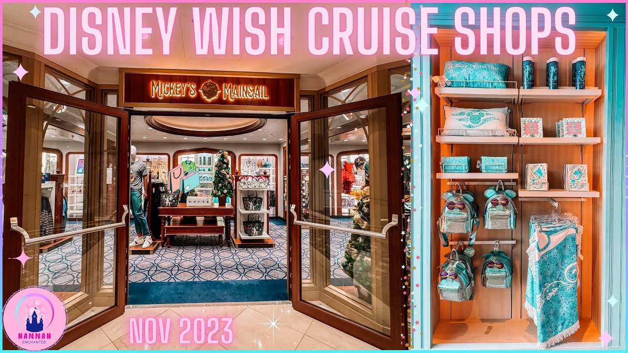 Disney Wish Disney Cruise Line Gift Shop Tour Loungefly Christmas Disney 100 Merch Come Shop With Me