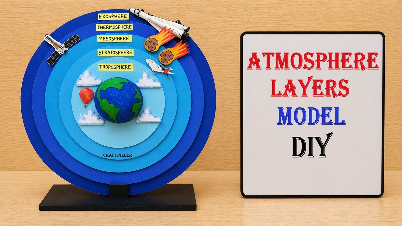 atmosphere layers model making  | diy | 5 layers | science model | craftpiller  | still model