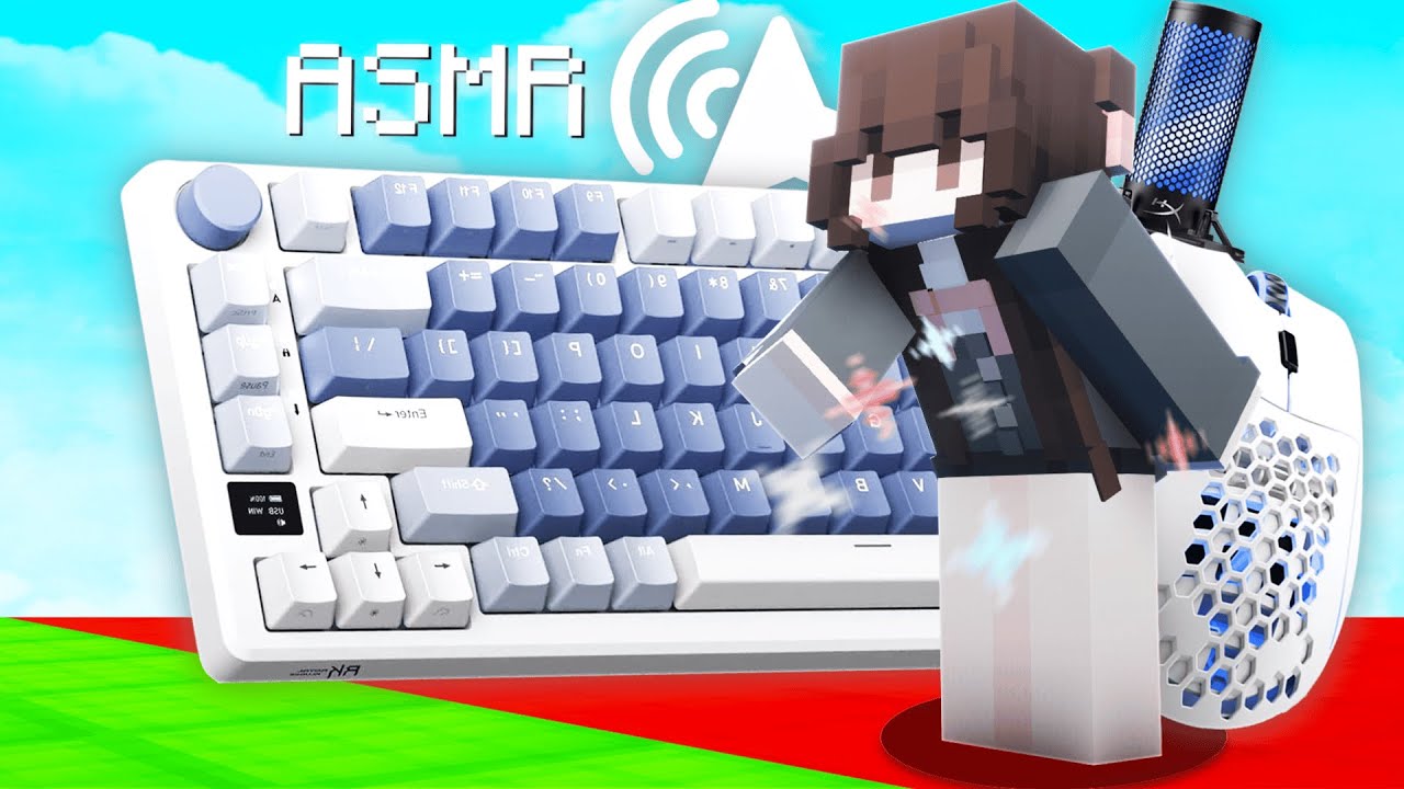 Minecraft Bedwars ASMR Keyboard And Mouse Sound | Bedwars LUCKYVN | [ MECHVIBES ]