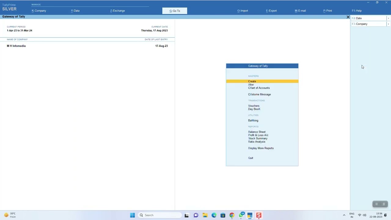 Custom Message on Tally Invoice Prime 3.0