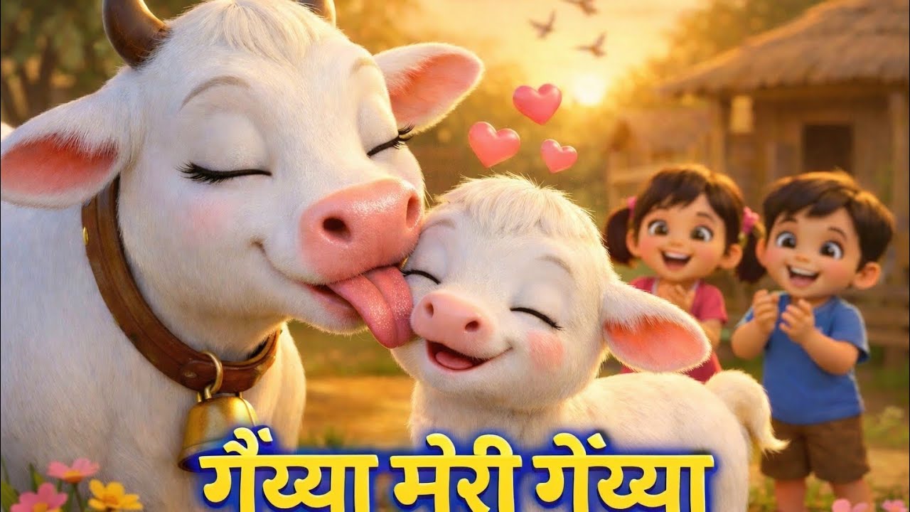 Gaiyya Meri Gaiyya 🐄 | Cute Cow Song for Kids | Hindi Nursery Rhymes | Kids Cartoon