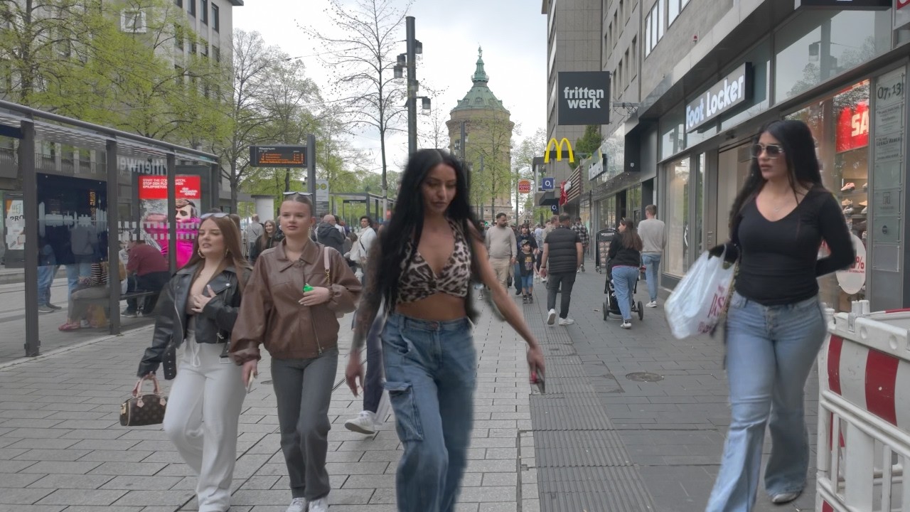 🇩🇪[4K] Mannheim Germany: Exploring the 