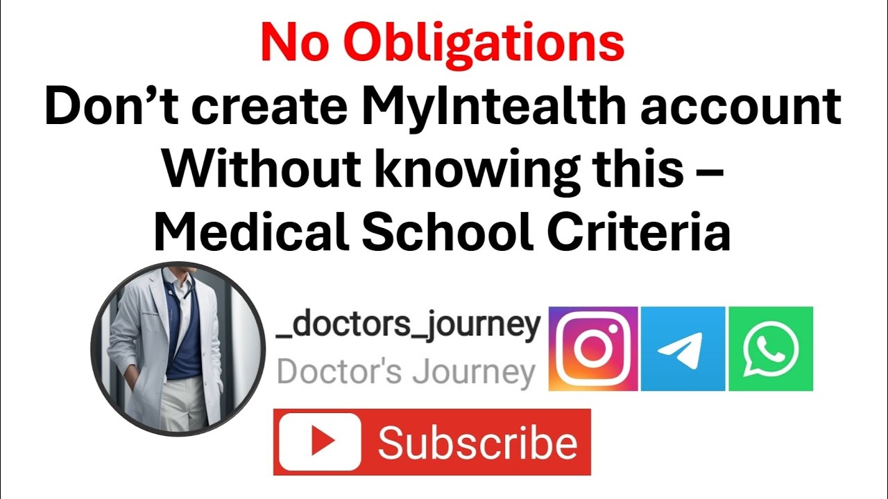 [USMLE] Don't create MyIntealth account Without knowing this | Medical School criteria
