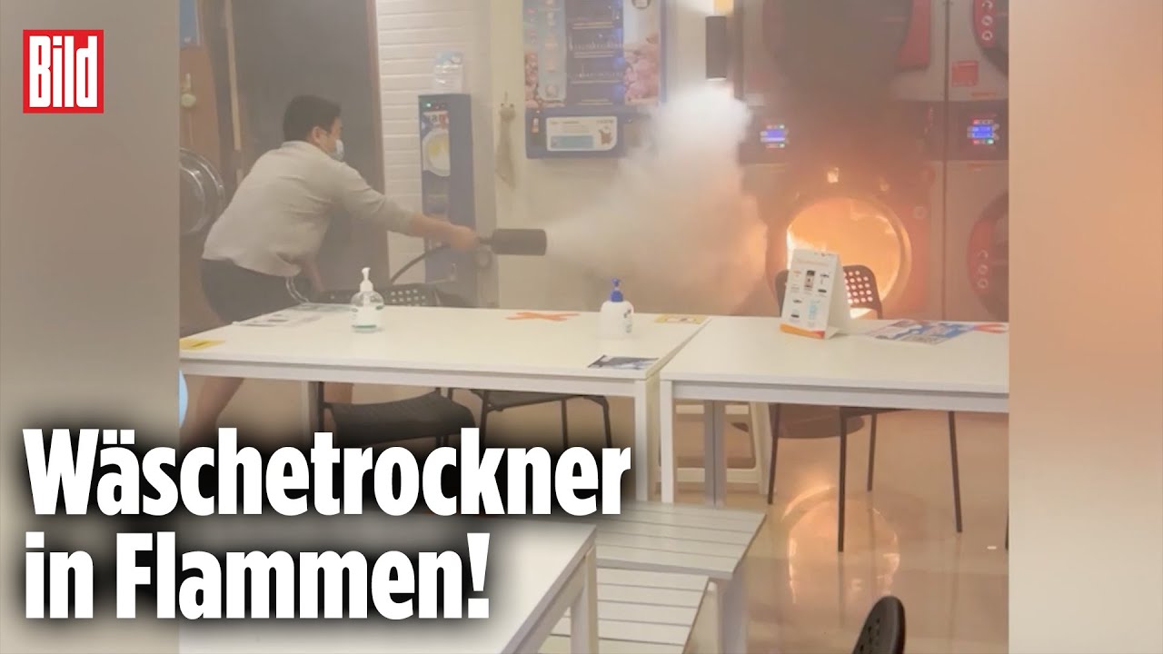 Wäschetrockner überhitzt und fängt feuer