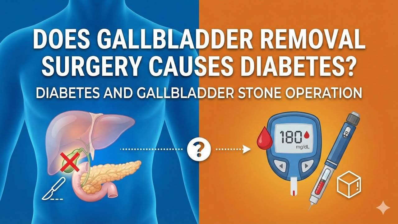 Does Gallbladder removal surgery causes Diabetes? Diabetes and Gallbladder stone operation