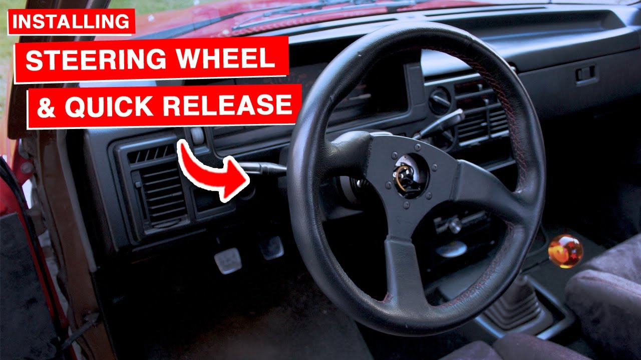 Installing Aftermarket Steering Wheel & NRG Quick Release | Mazda B2000