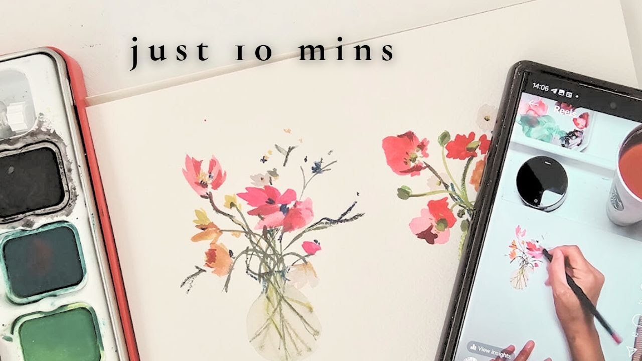 What 10 minutes can do for your creativity - Your Watercolor Warm Up of 2025 Day 1: Paint with me