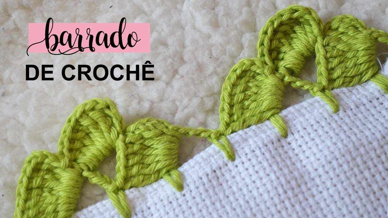BARRADO DE CROCHÊ CARREIRA ÚNICA FÁCIL #194 | BICO DE CROCHÊ