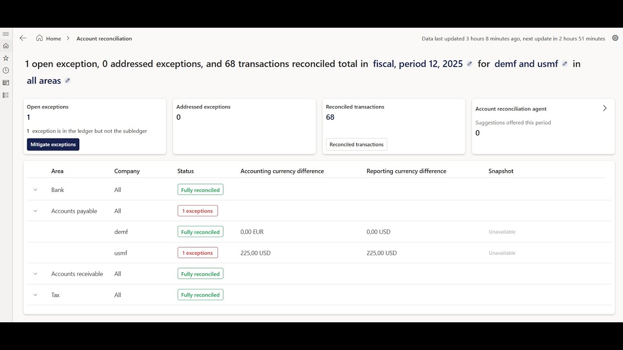 The Account Reconciliation Agent in Dynamics 365 Finance and Operations