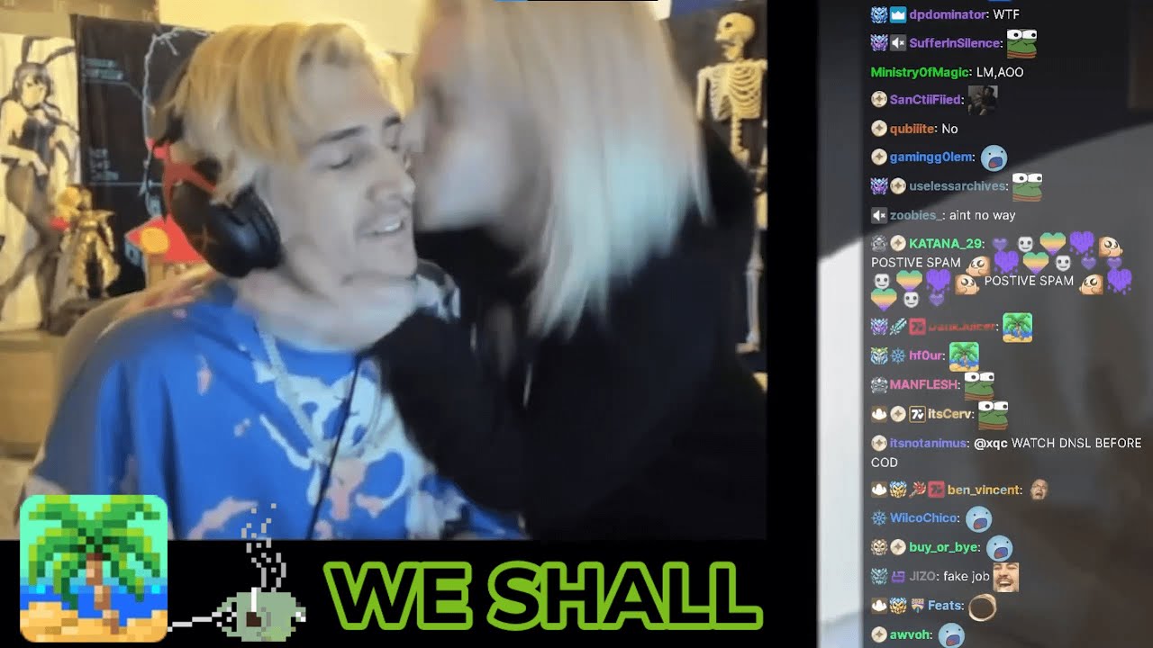 NYYXXII surprised xQc for a kiss
