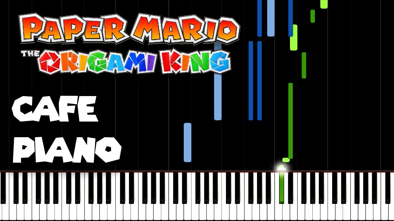 Café Piano - Paper Mario: The Origami King (Piano Tutorial) [Synthesia]