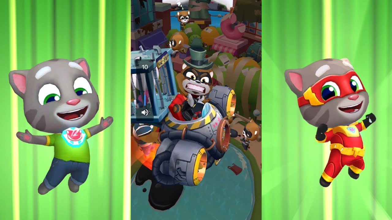Talking Tom Hero Dash Running game day 1