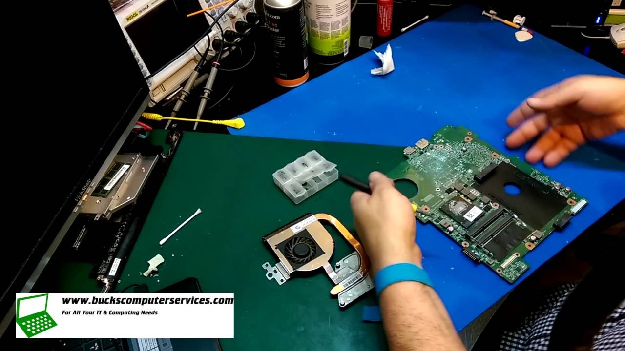 Dell Inspiron N5110 laptop disassembly, heatsink cleaning & new thermal paste