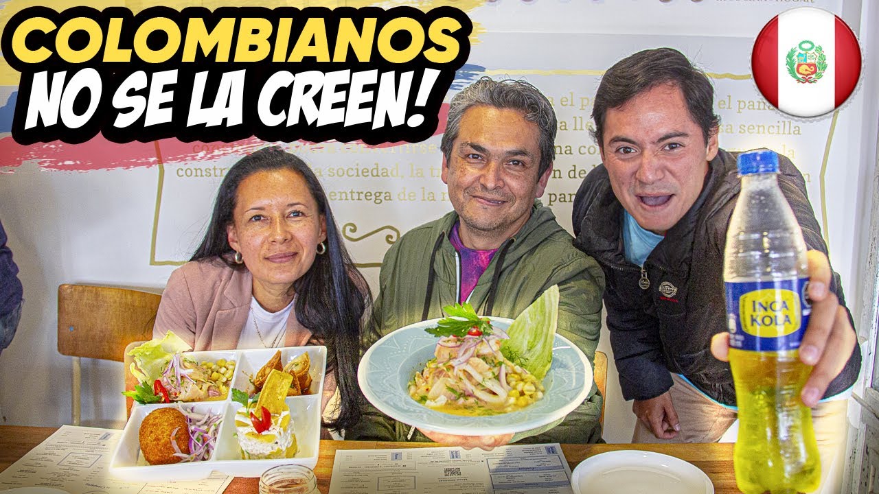 COLOMBIANOS probando COMIDA PERUANA POR PRIMERA VEZ 🔥🇨🇴 | CEVICHE, LOMO SALTADO, CAUSA, PISCO!!