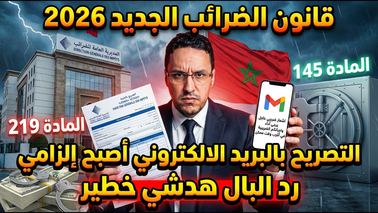 قانون الضرائب الجديد بالمغرب 2026 : نهاية التهرب والتقادم الضريبي بسبب البريد الالكتروني