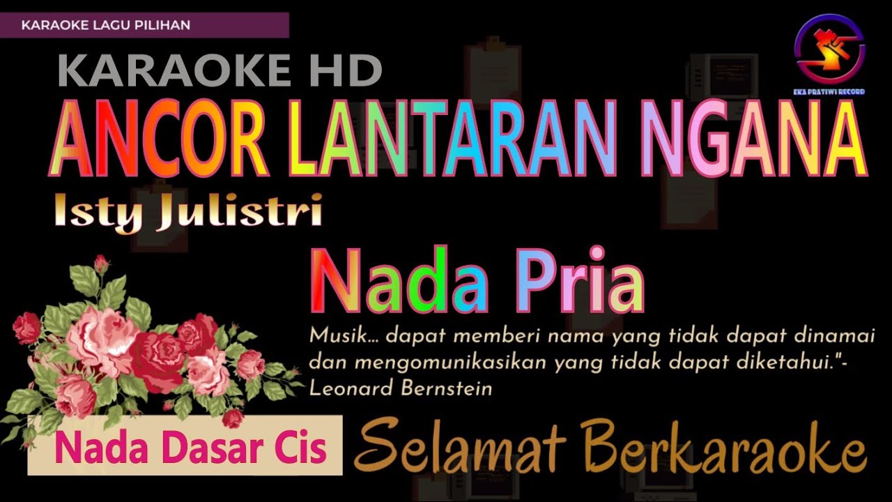Karaoke Ancor Lantaran Ngana - Isty Julistri (Ver. EPR) nada pria Cis || HD || Karaoke Lagu Manado.