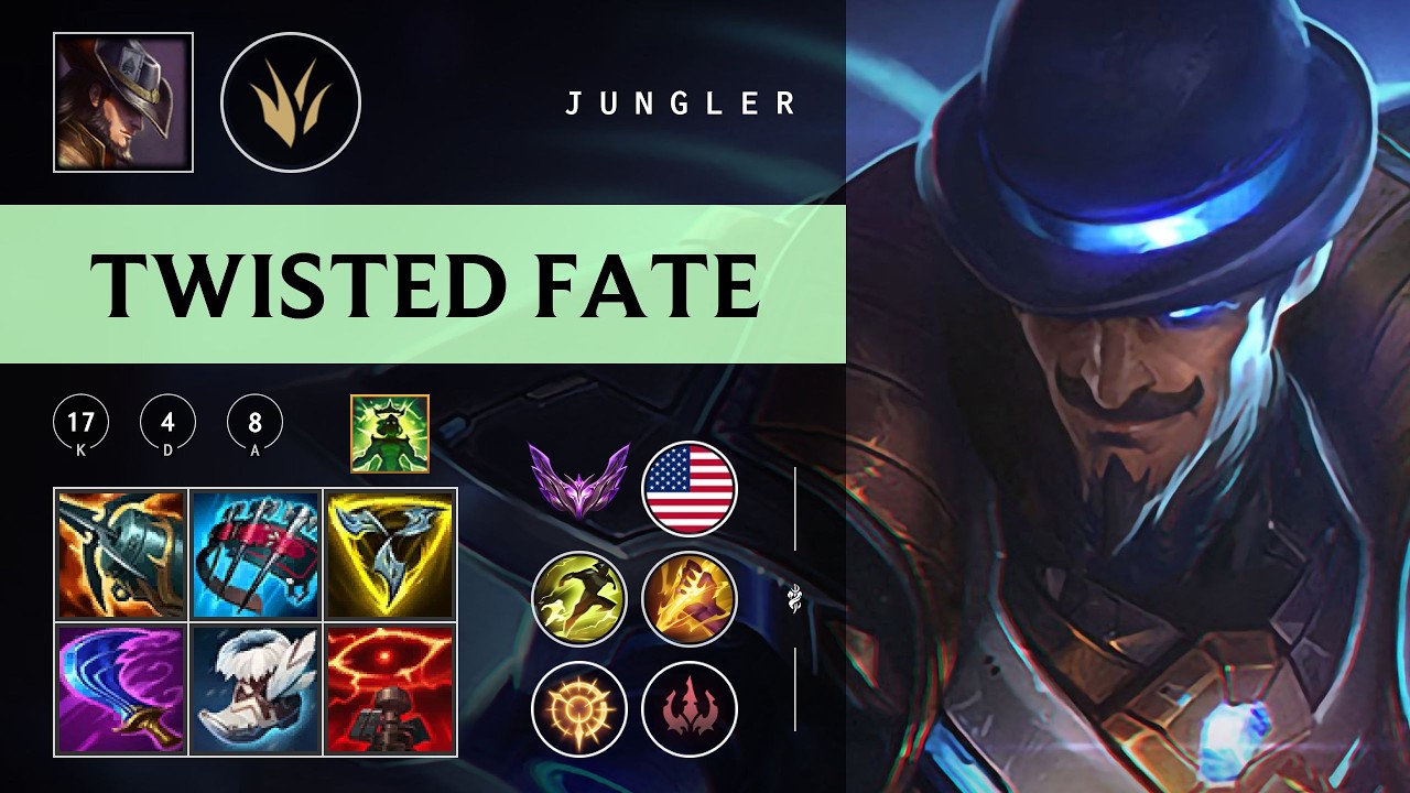 Twisted Fate Jungle vs Master Yi - NA Master Patch 26.04