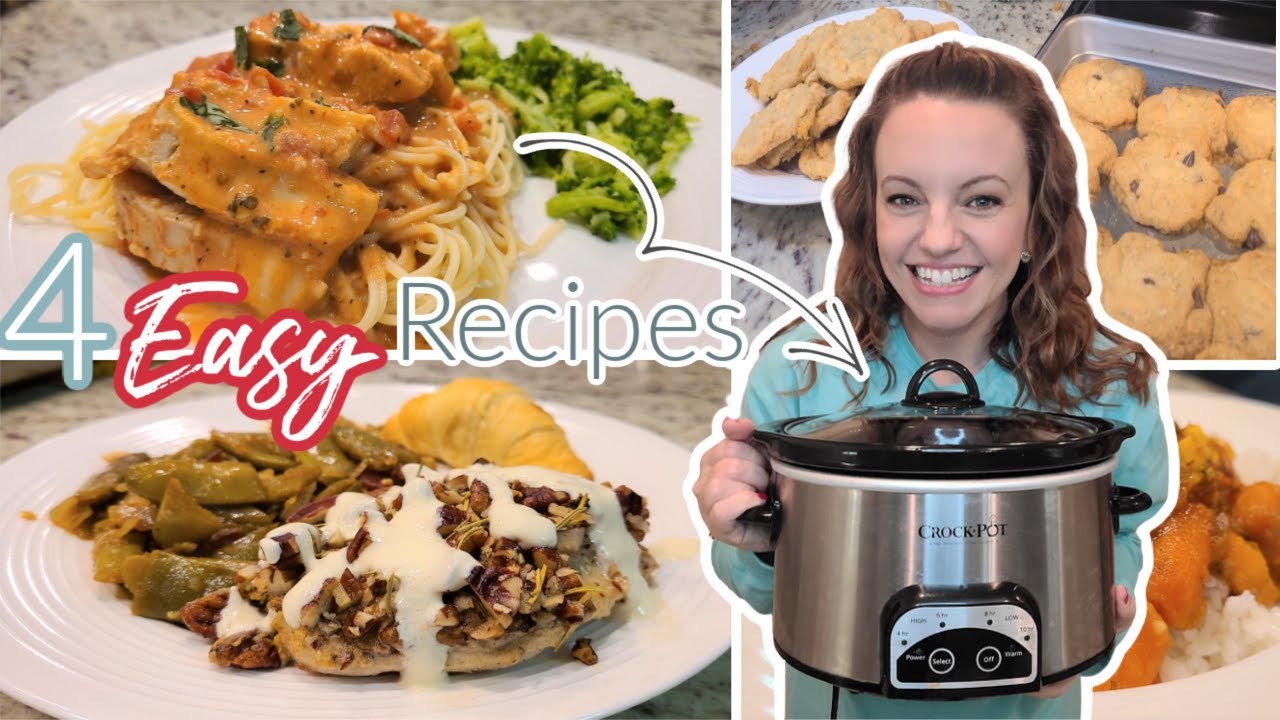 WHAT'S FOR DINNER? | 2 EASY CROCKPOT DINNERS | COOKIE RECIPE