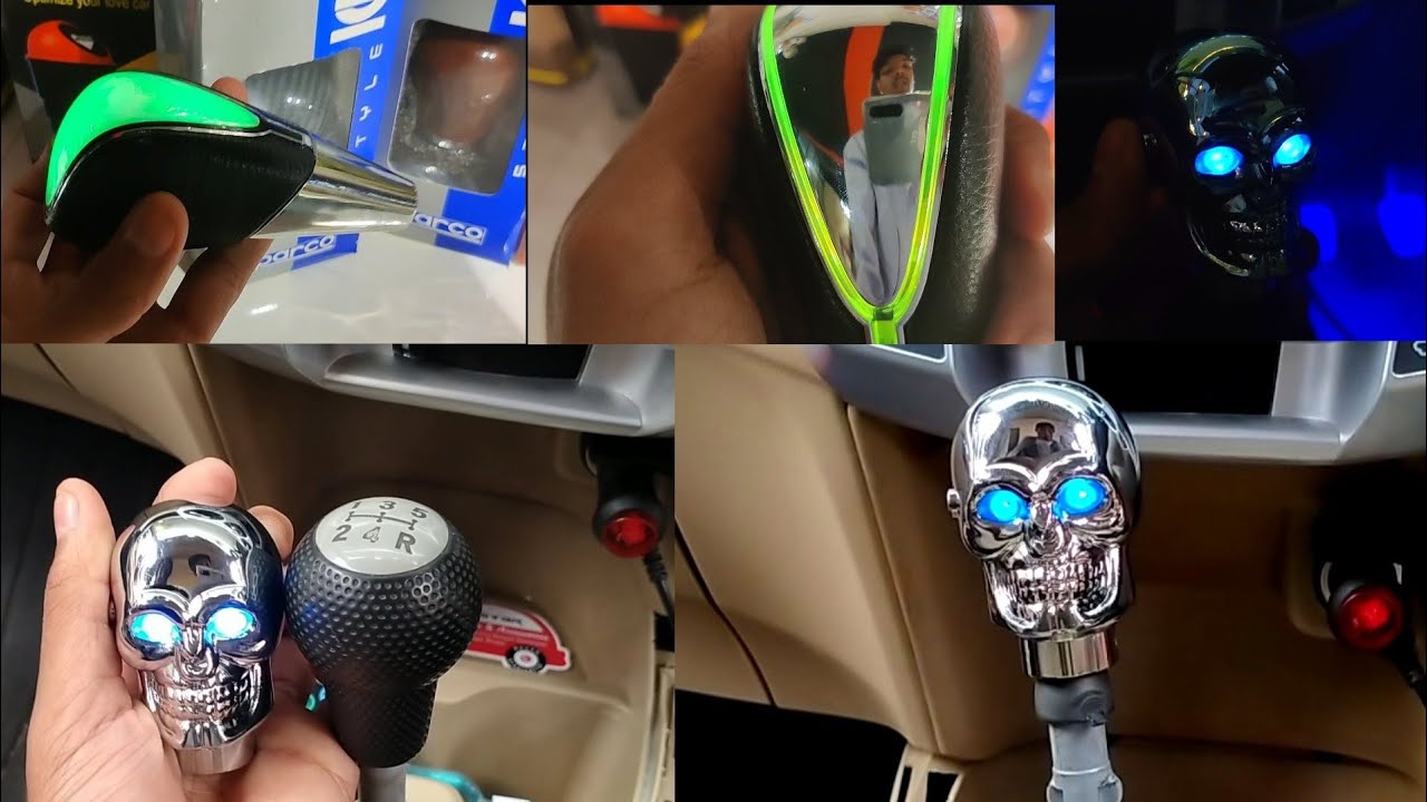 Honda City Skull Gear Knob | Blue Atmosphere light | Best Car Accessories | Gear Knob Design |