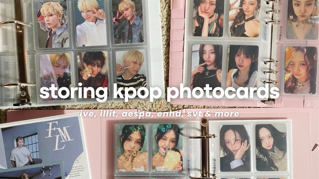 storing kpop photocards #3 ♡ ive, illit, aespa, enhypen, seventeen & more !