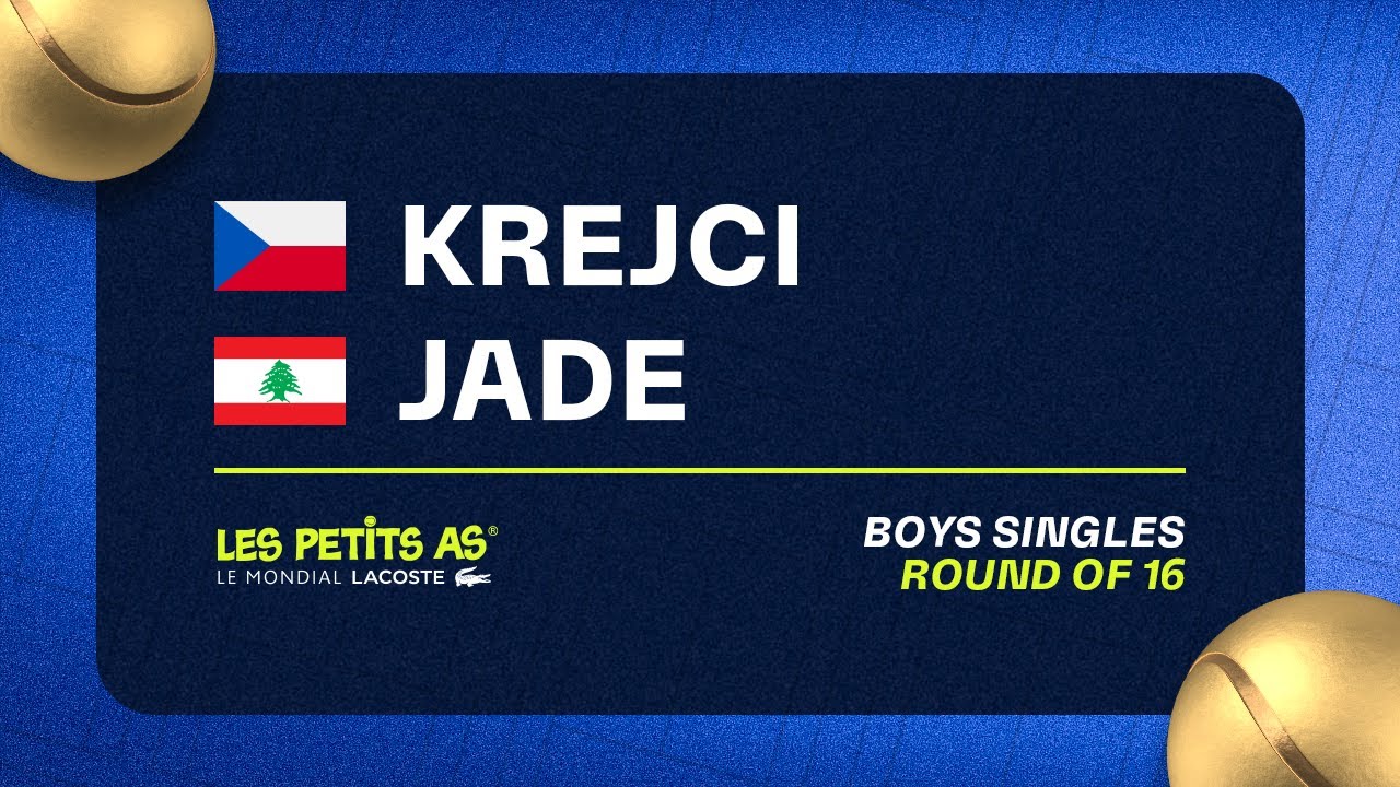 Les Petits As 2023 | Boys Singles Round of 16 | Tomas Krejci vs Daniel Jade