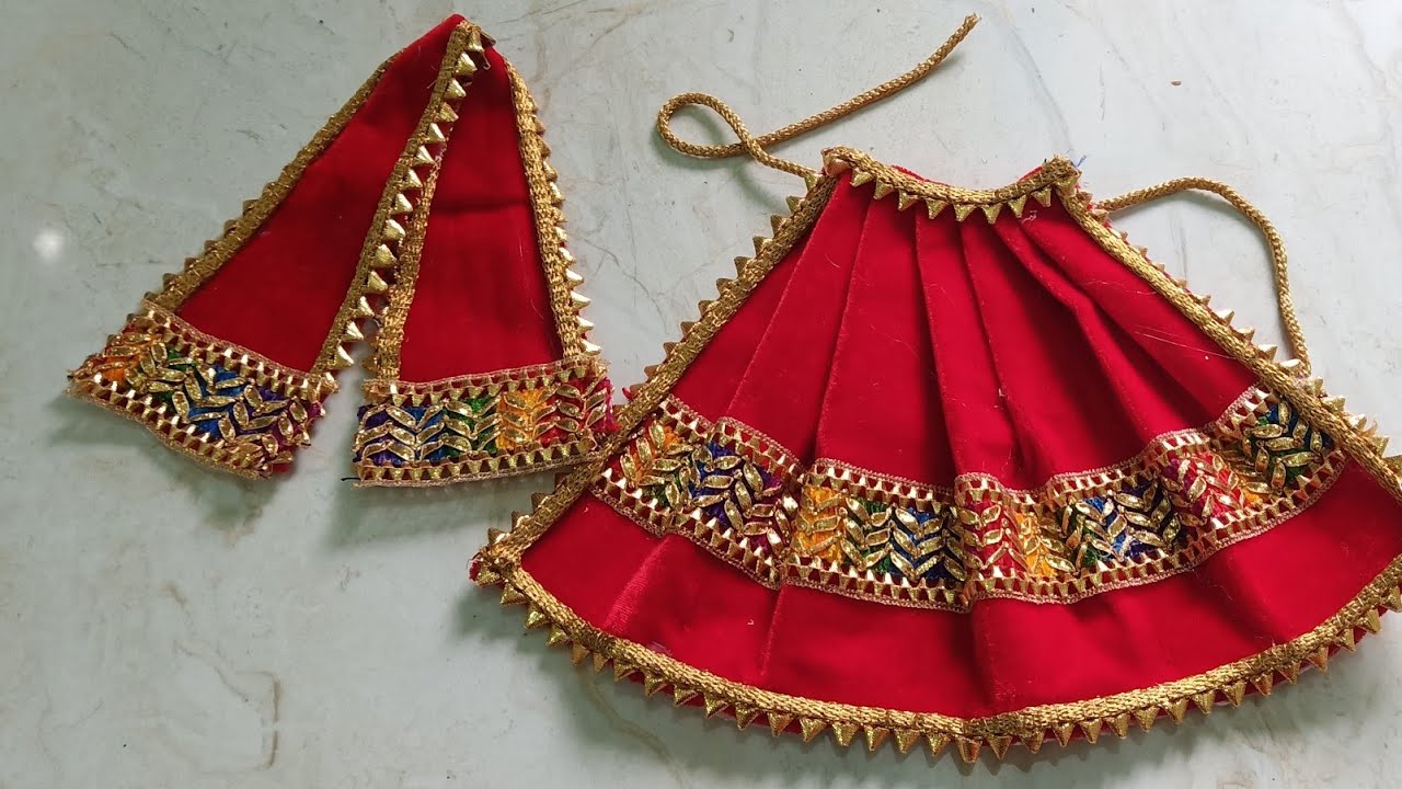 #Navratri Special #Mata #Rani Red Lehanga Chunri Making Idea | #CraftLas