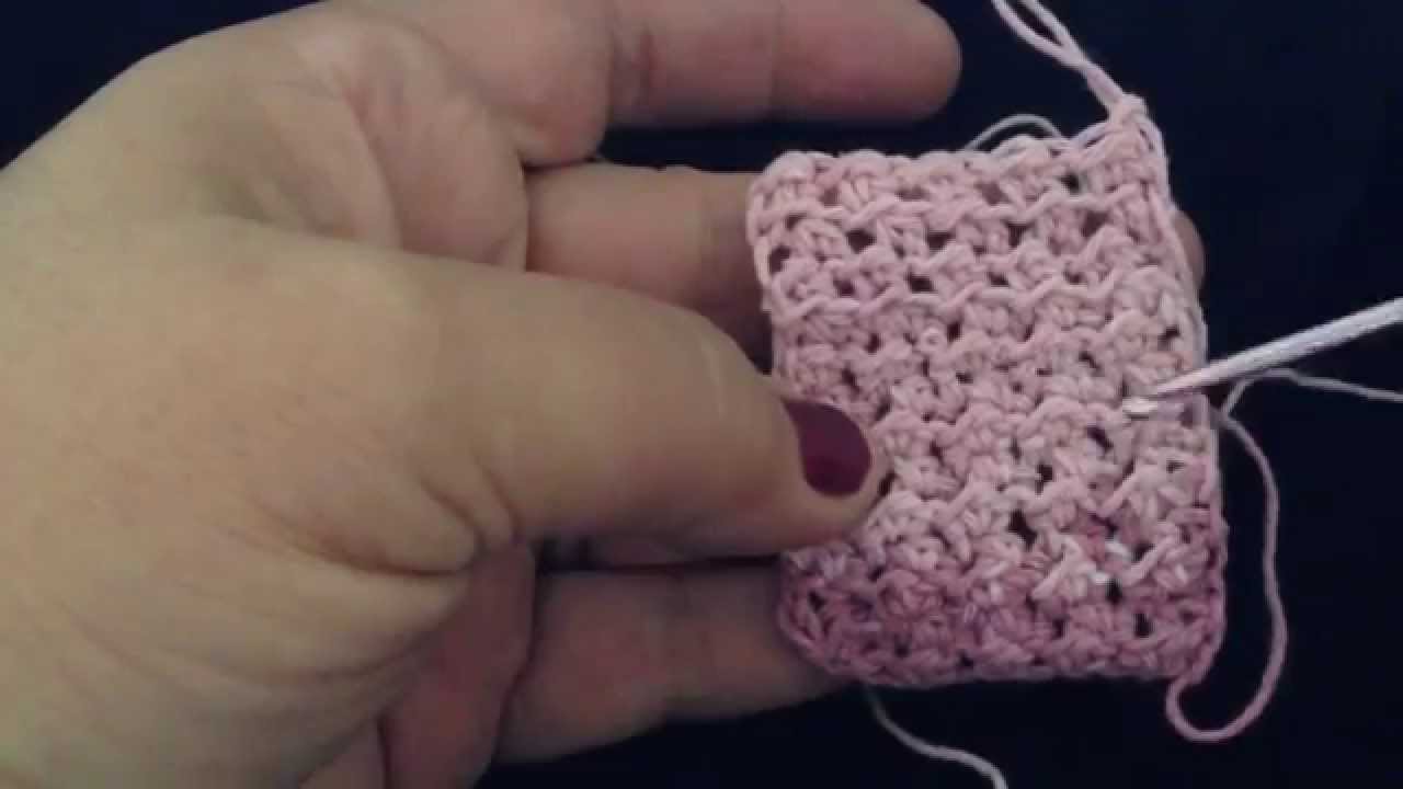 Gerstekorrelsteek haken - crochet moss stitch