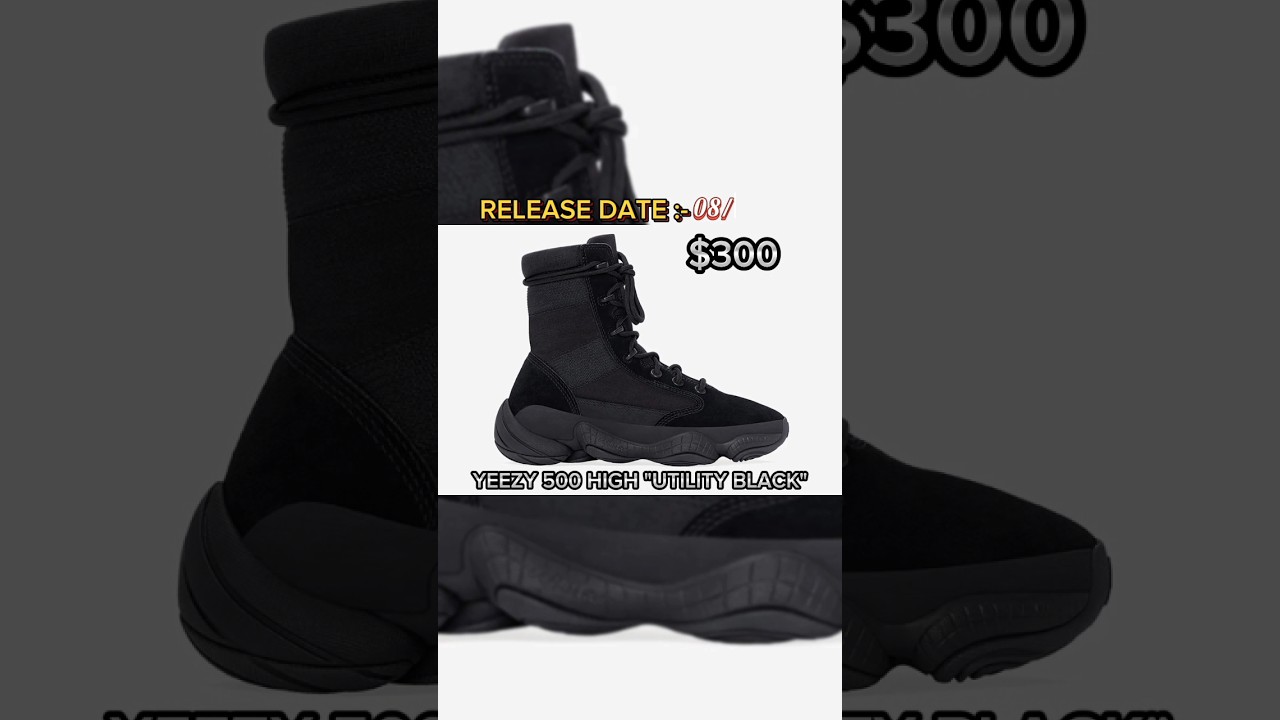 Yeezy 500 High "Utility Black" Release Of The 2nd Week (AUGUST) 