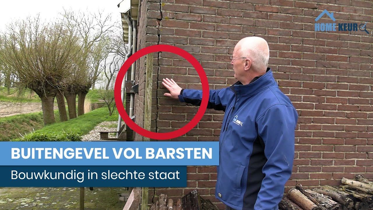 Funderingsproblemen bij woning zorgen voor scheuren in gevel