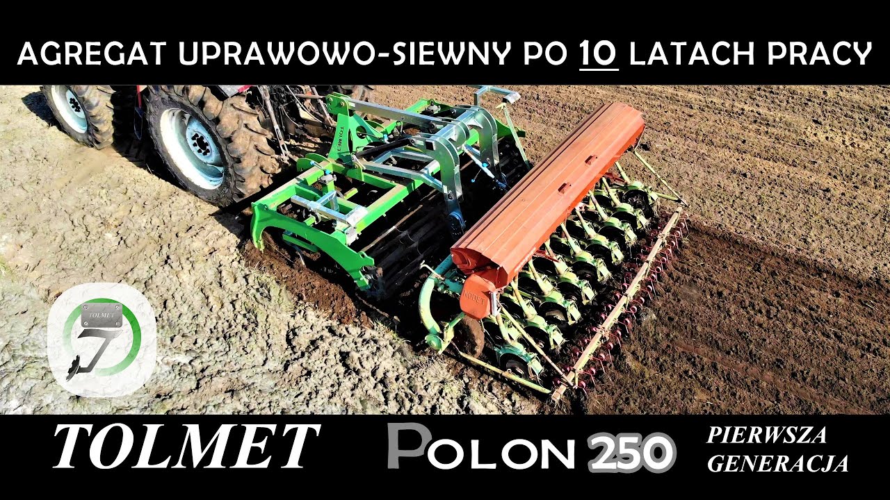 Agregat uprawowo-siewny Tolmet po 10 latach użytkowania👴
