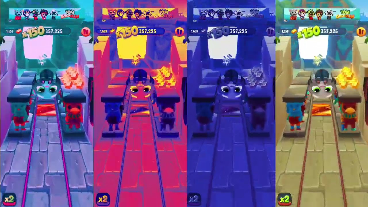 Talking Tom Gold Run - 4 x Morozniy Tom Gameplay Android and iOS