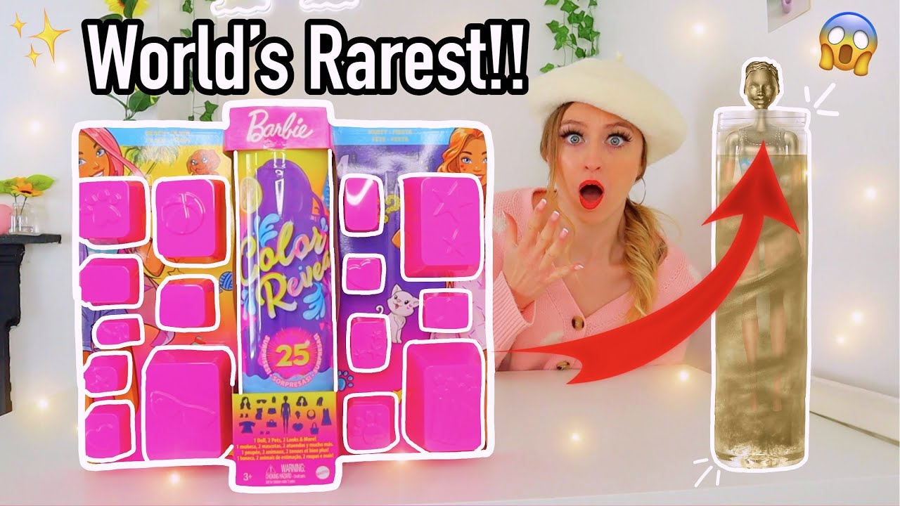 ASMR UNBOXING THE *WORLD'S RAREST* ✨GOLDEN✨ WATER REVEAL BARBIE!!😱👸⁉️ (25+ MYSTERY BOXES!!🫢🎁)