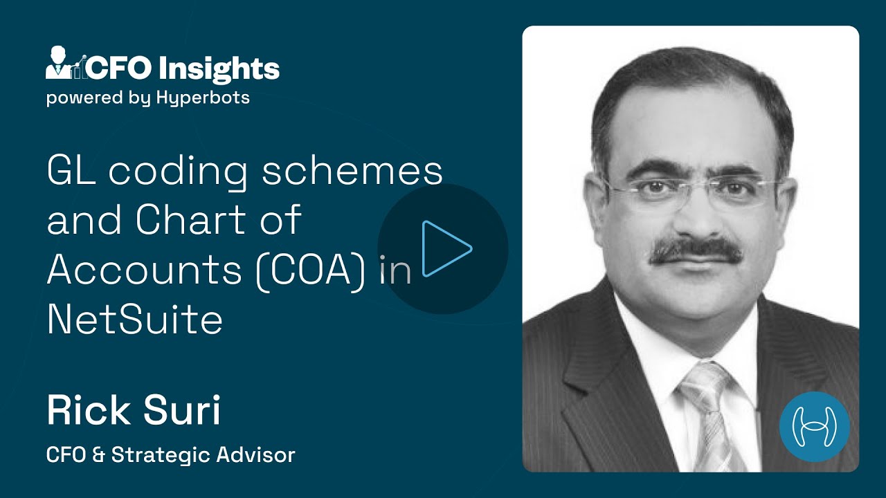GL coding schemes and Chart of Accounts (COA) in NetSuite