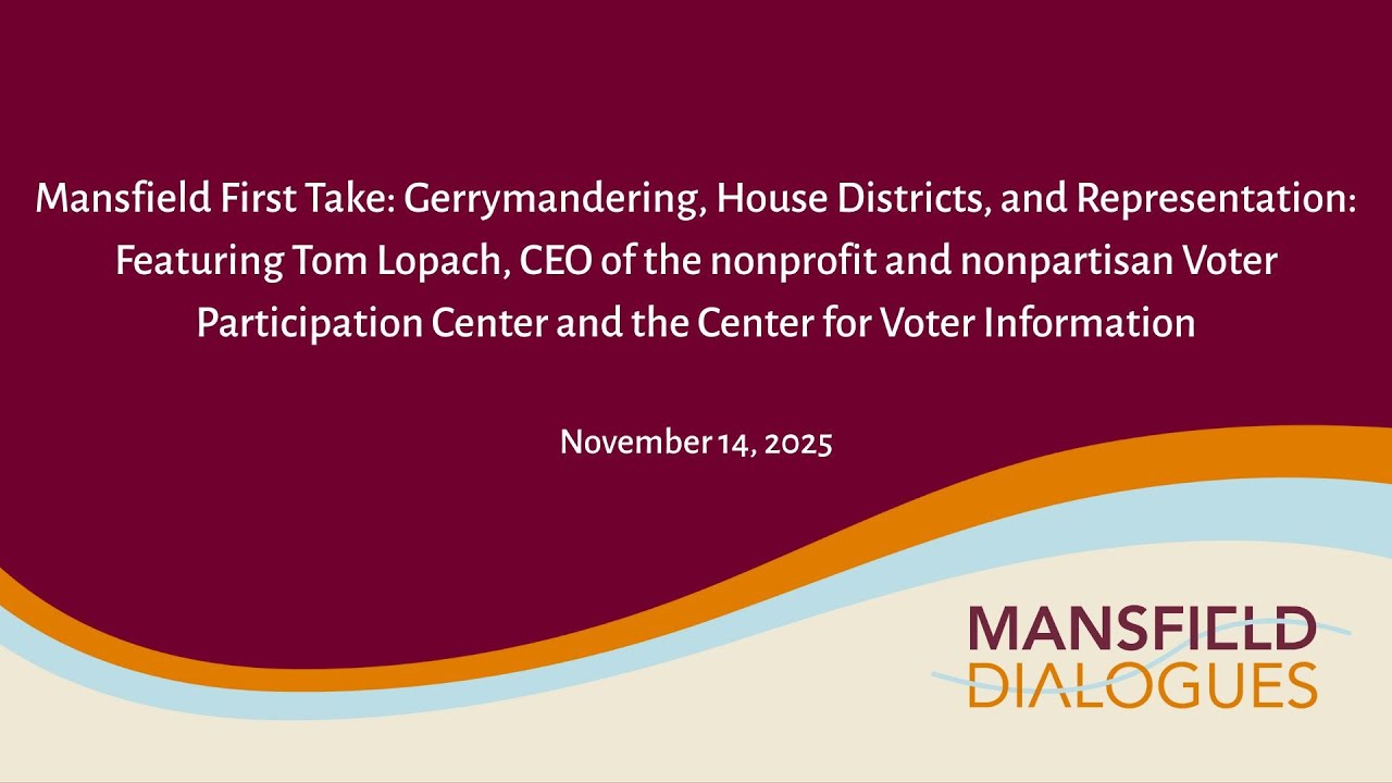 Mansfield First Take: Gerrymandering, House Districts, and Representation