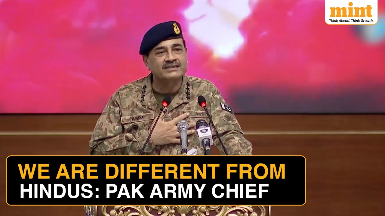 Pak Army Chief Viral Rant: Asim Munir’s Shocking Speech Rakes Up 2-Nation Theory