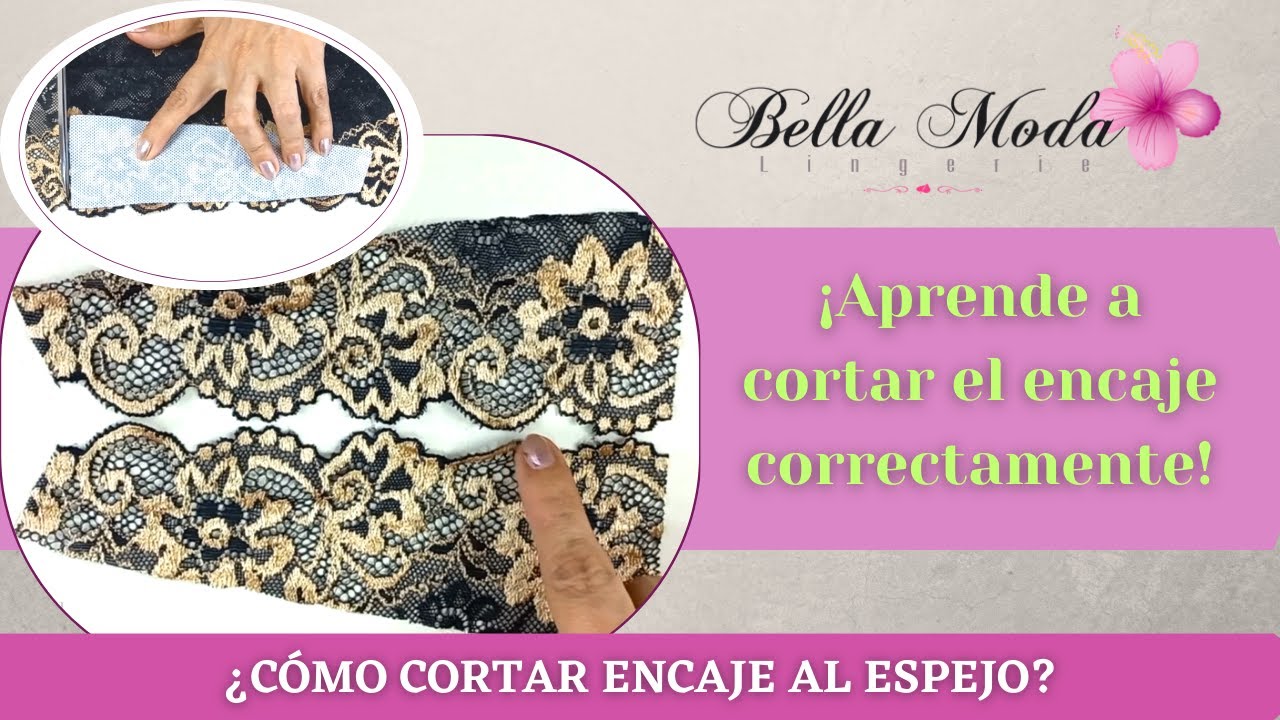 ¿CÓMO CORTAR ENCAJE AL ESPEJO?