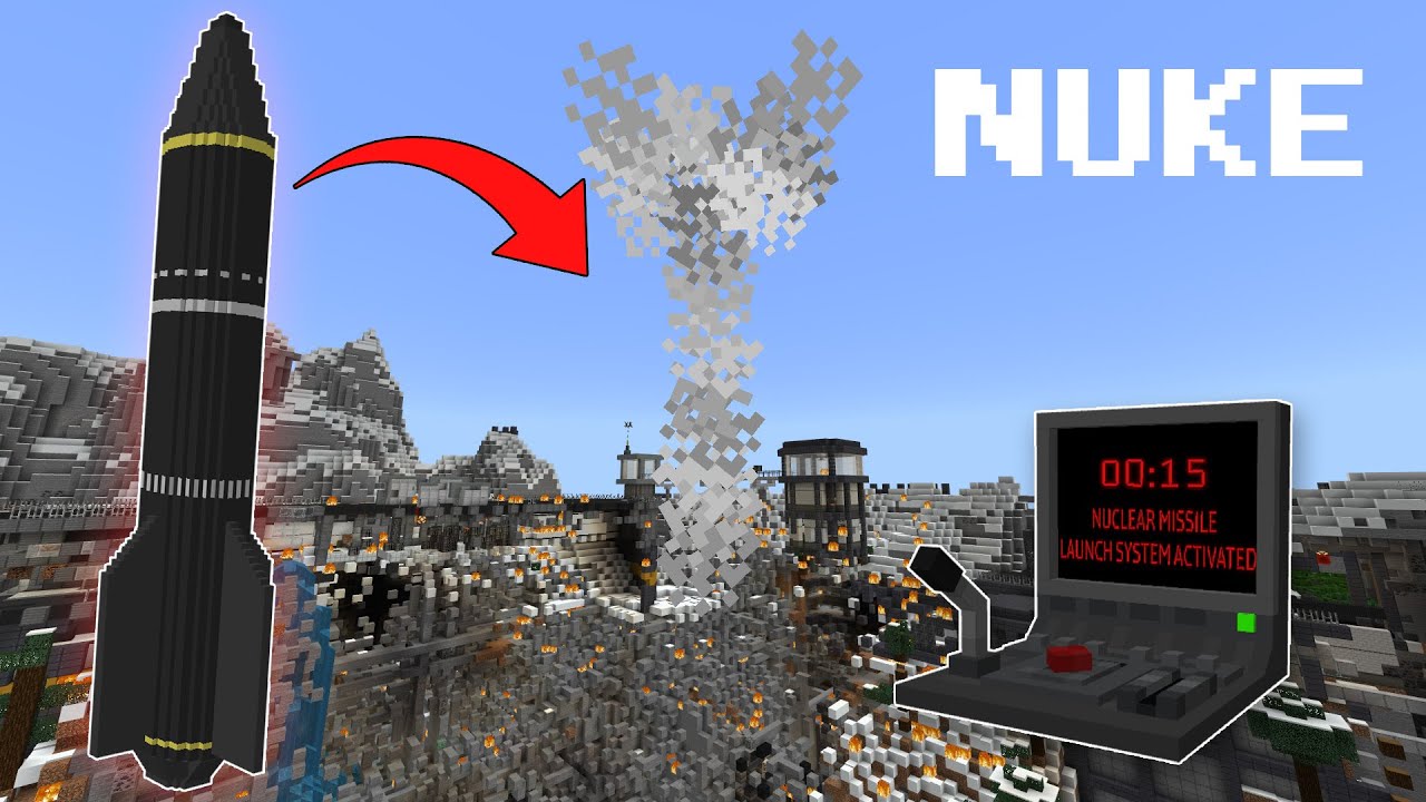 NUCLEAR MISSILE in Minecraft Bedrock - SCP: Security Systems 3.0 (Add-on)