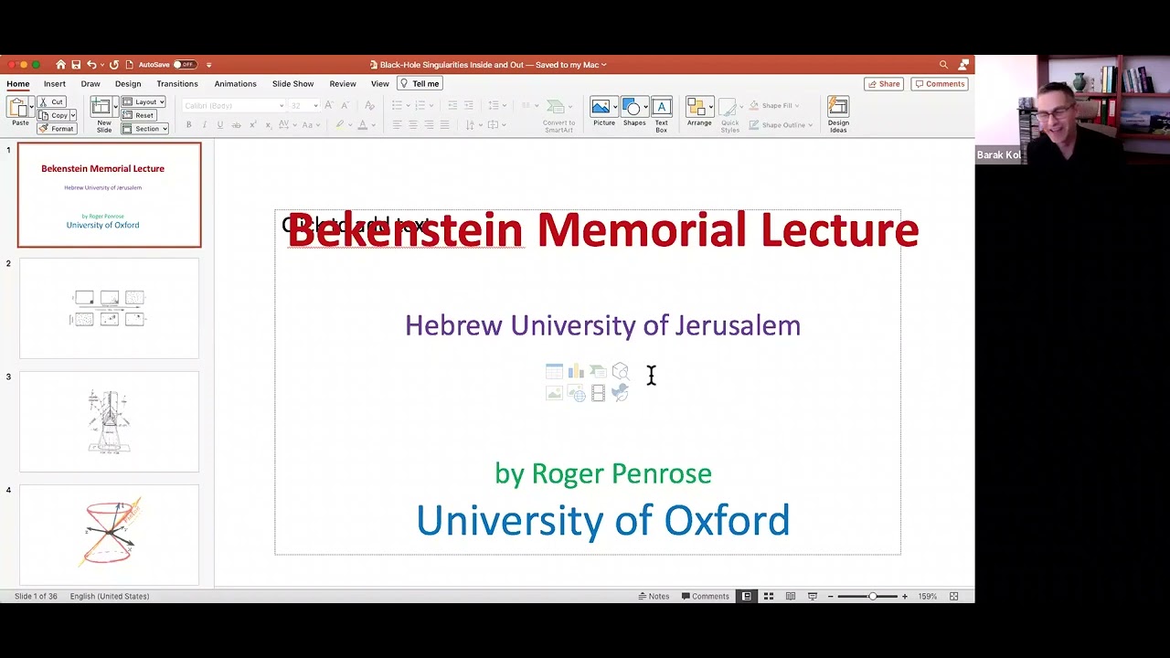 Bekenstein Memorial Lecture - Roger Penrose, 10th January 2022
