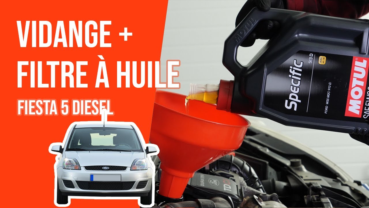 Vidange et changement du filtre à huile FIESTA 5 1.4 TDCI 🛢