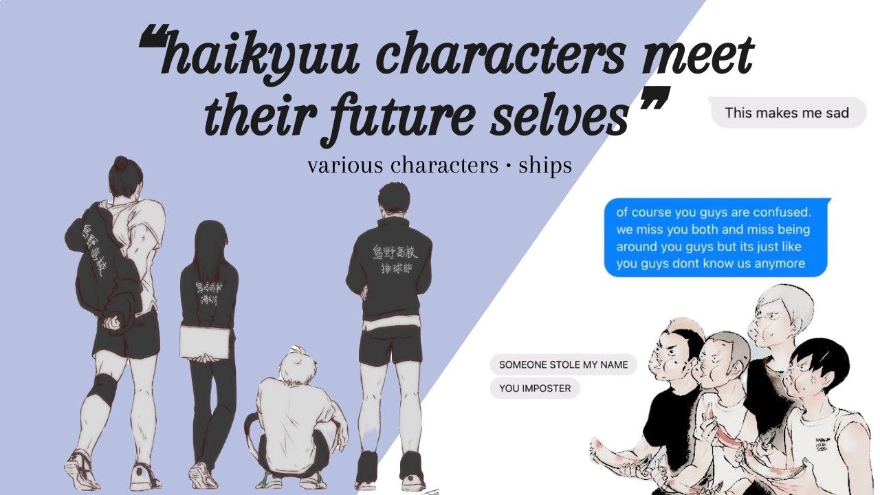 haikyuu characters meeting their future selves | Iwaoi