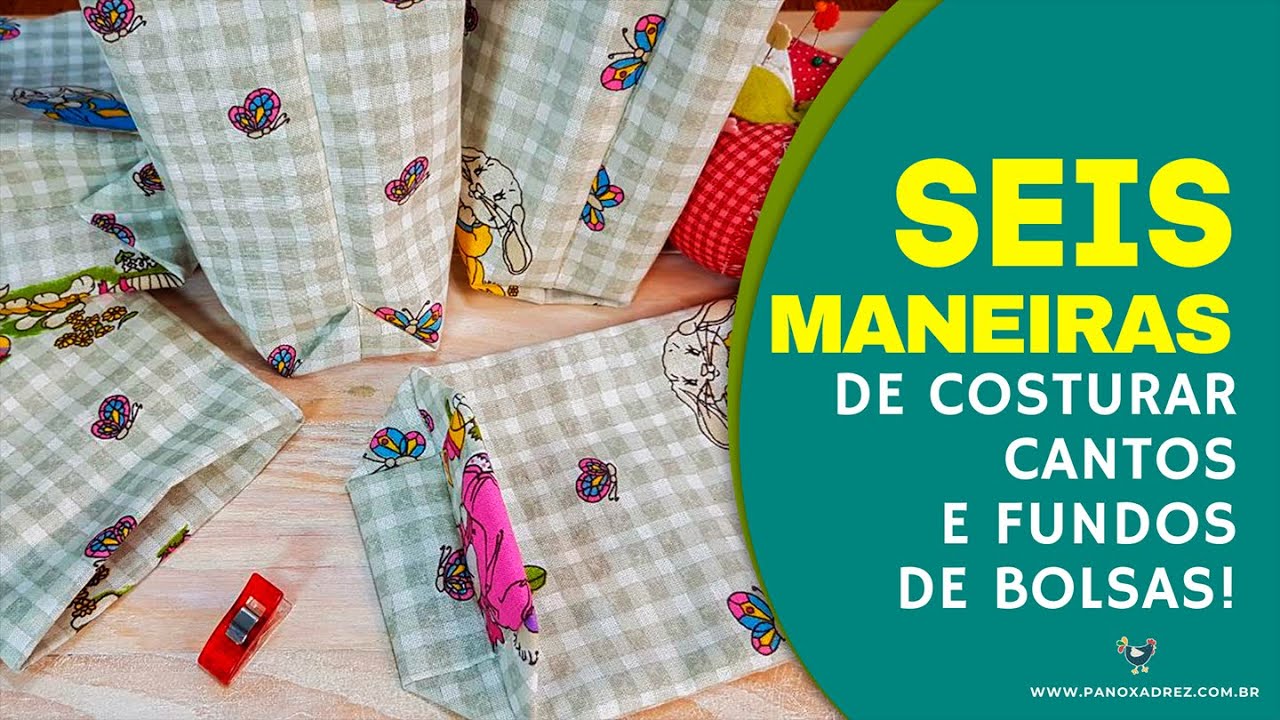 CANTO CAIXA DE LEITE + saquinho de Páscoa em tecido + como costurar cantos e fundos de bolsas