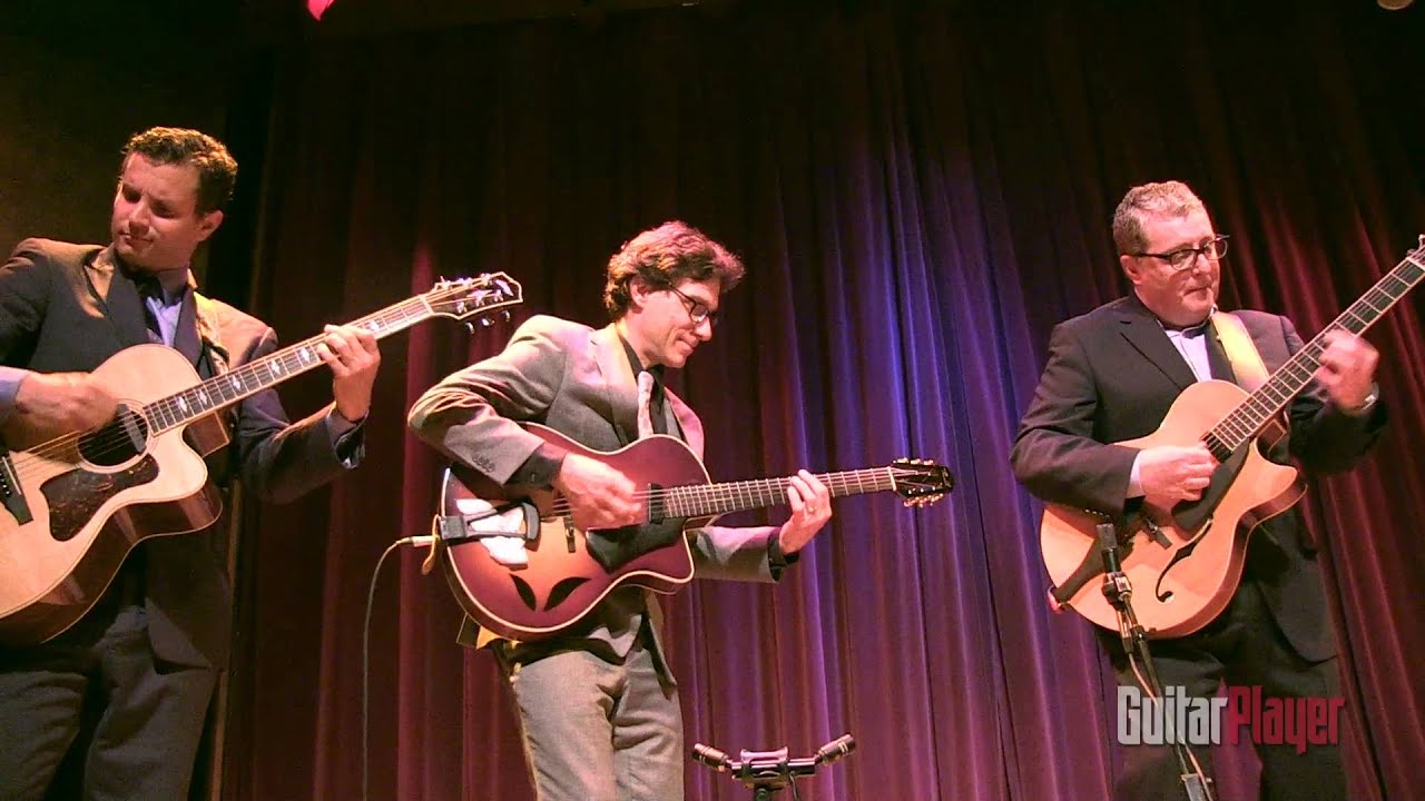 Martin Taylor, Frank Vignola, and Vinny Raniolo of the Great Guitars Live