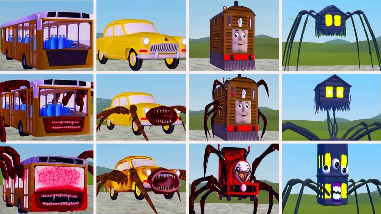 Monster Battle: HOUSE HEAD, LIGHTHOUSE,TRIPOD, SIREN HEAD, MEGAHORN,CAR EATER,CHOO CHOO CHARLES,GMOD