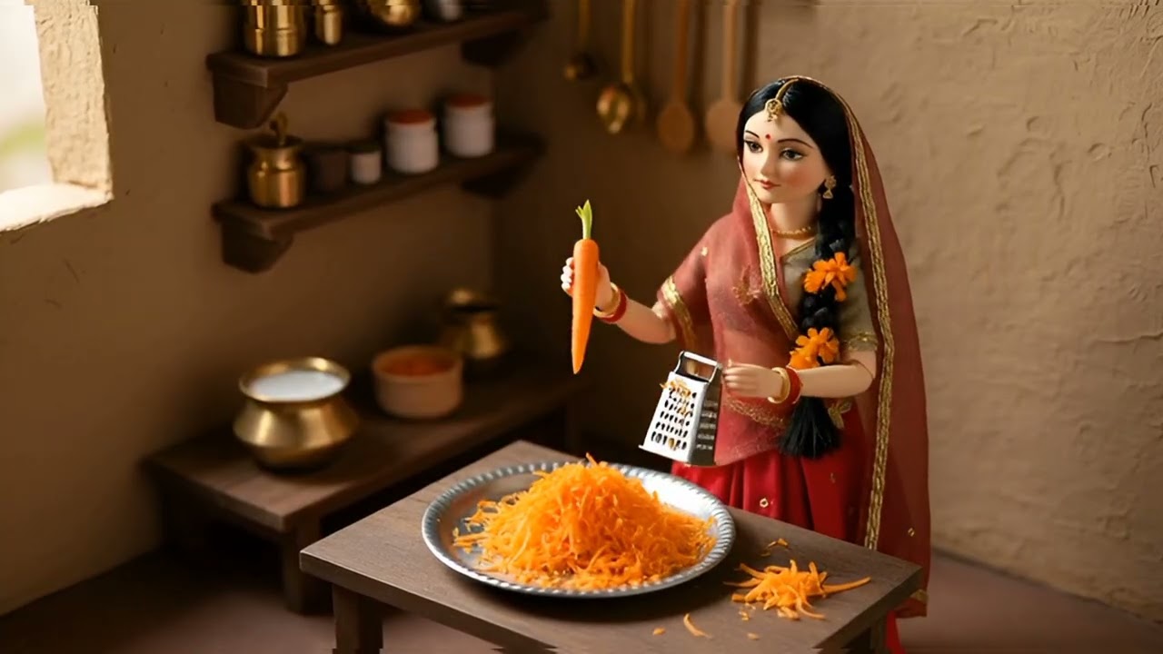 Gaon mein mitti ke chulhe par bana Gajar ka Halwa 🥕🔥 | Miniature Cooking